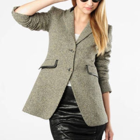 4/S Theory Aerianna Tweed Blazer Riding Jacket - Picture 6 of 8